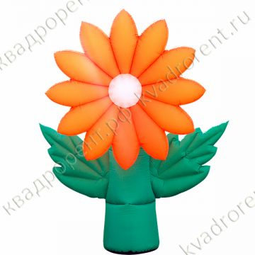 Воздушный цветок "Хризантема" оранжевая